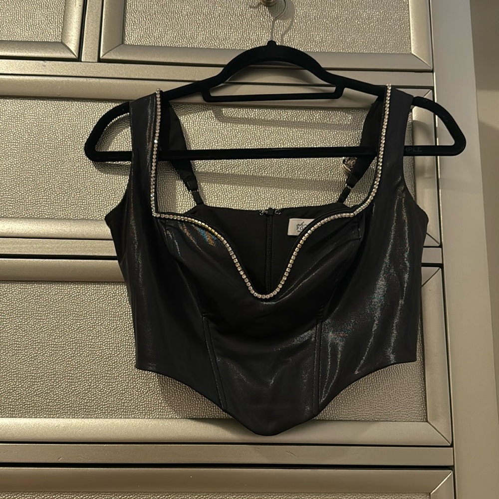 Oh Polly black corset top